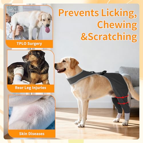 Furtent Dog Leg Sleeve Pet Wounds from Licking and Biting Cone Collar Alternative