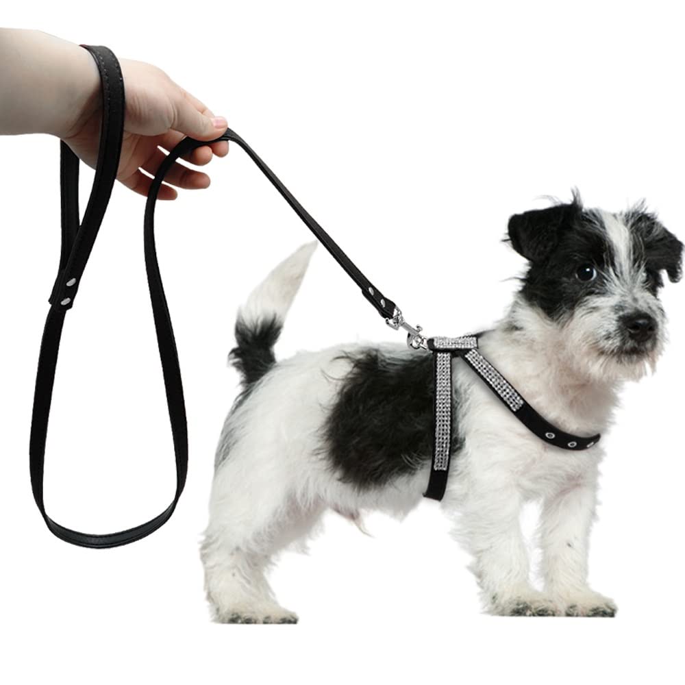 Rhinestone Dog Harness and Leash Set