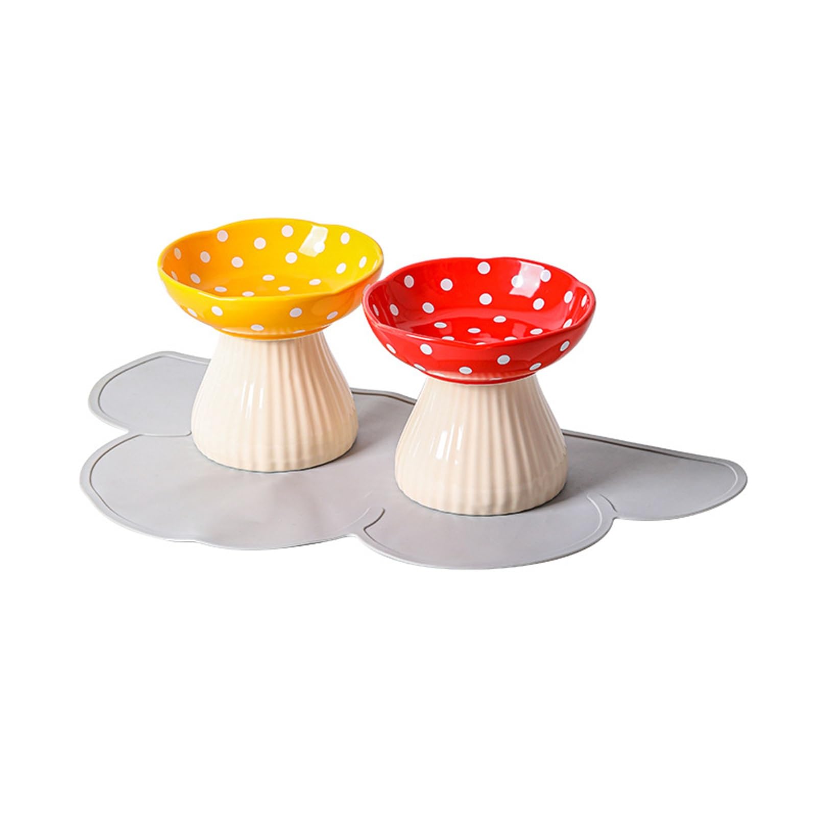 Non-Slip Ceramic Double Pet Bowl Set