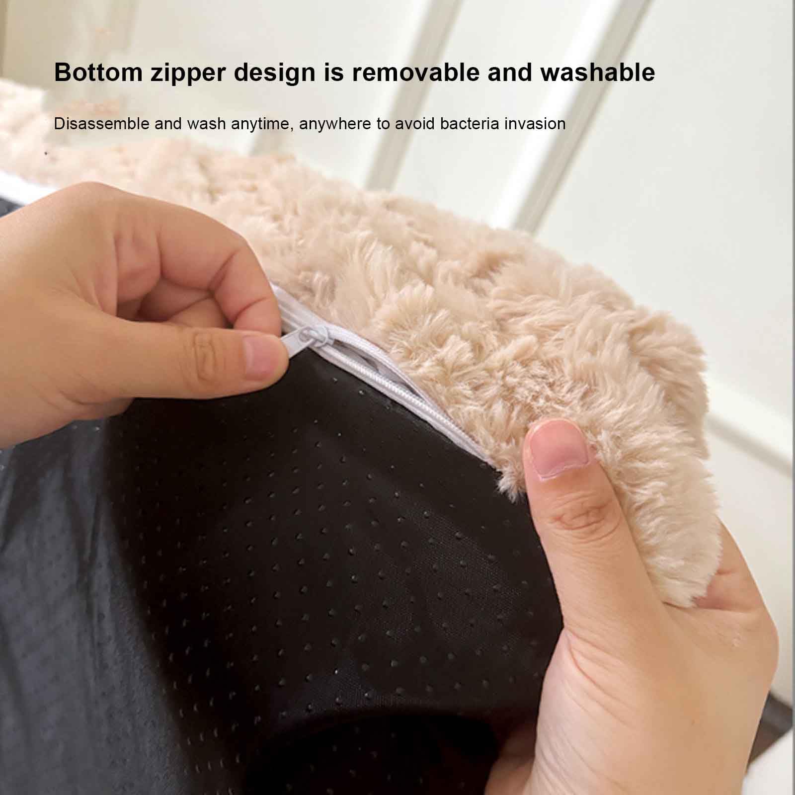 Plush Pet Bed with Washable Cover