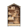Wooden Multi-Level Cat House