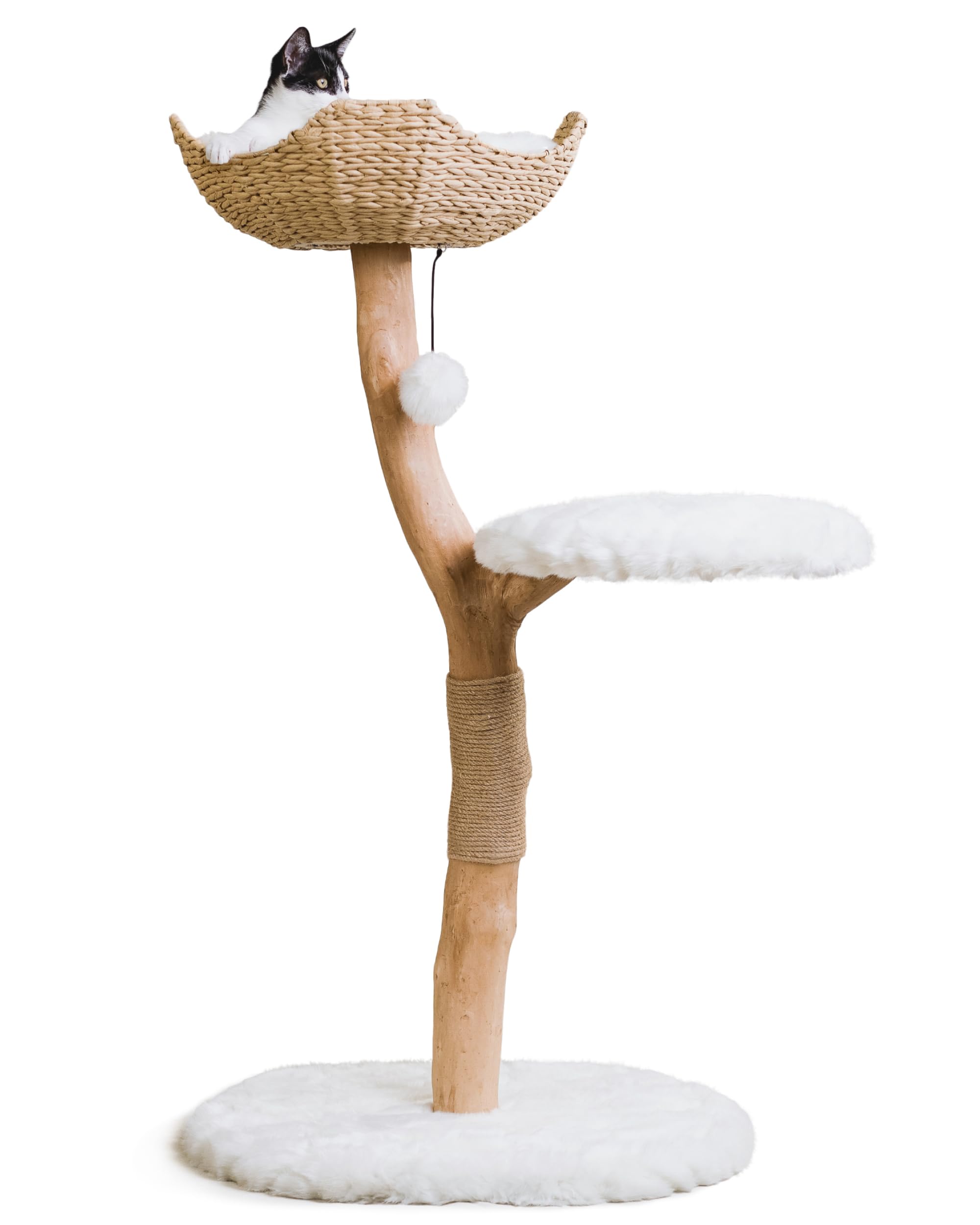 Modern Wooden Cat Tree Tower