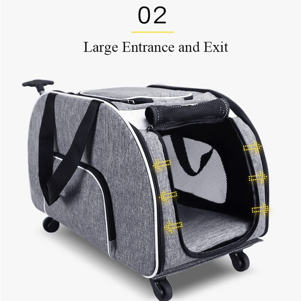 Soft-Sided Pet Carrier with Removable Wheels