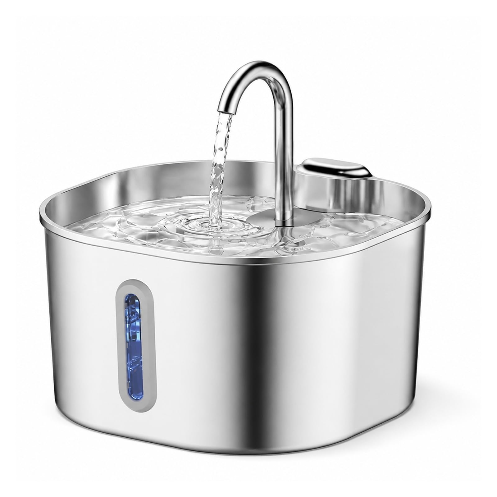 Pet Drinking Fountain, 2.2L Automatic Cat Water Fountain Stainless Steel