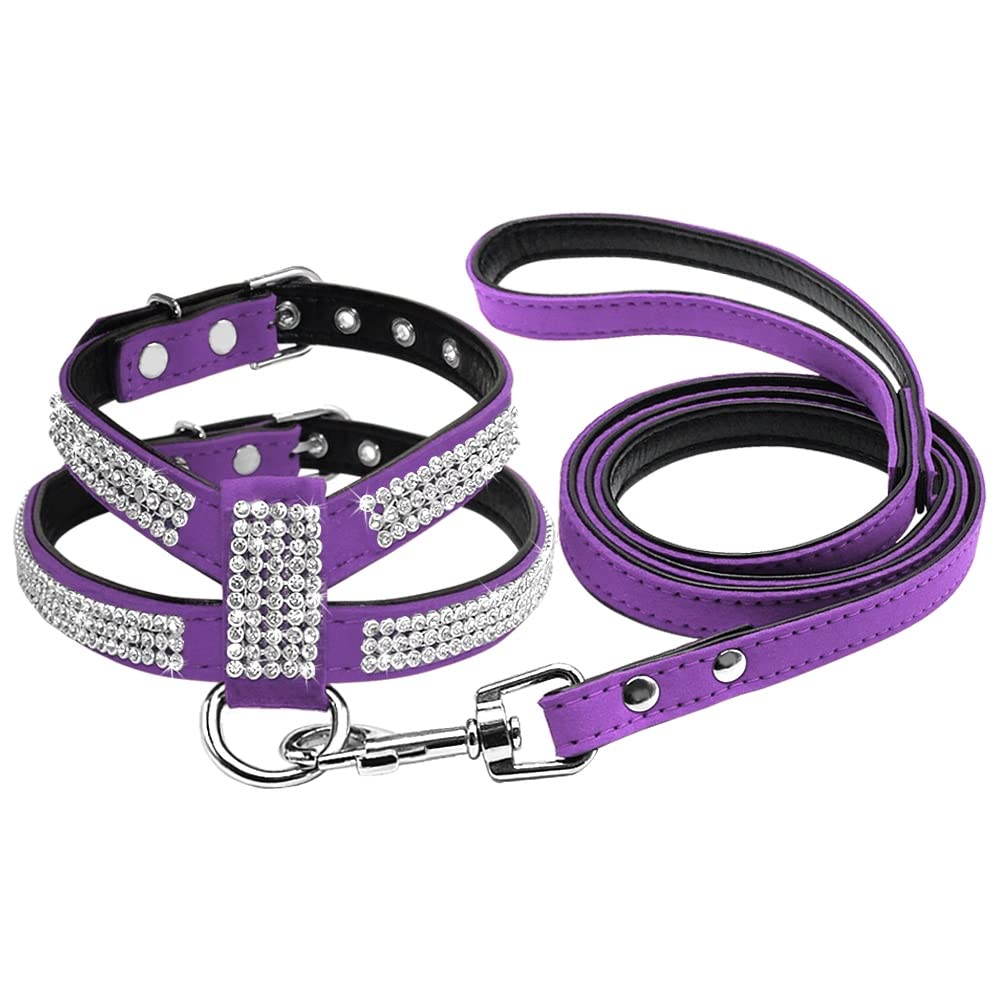 Rhinestone Dog Harness and Leash Set