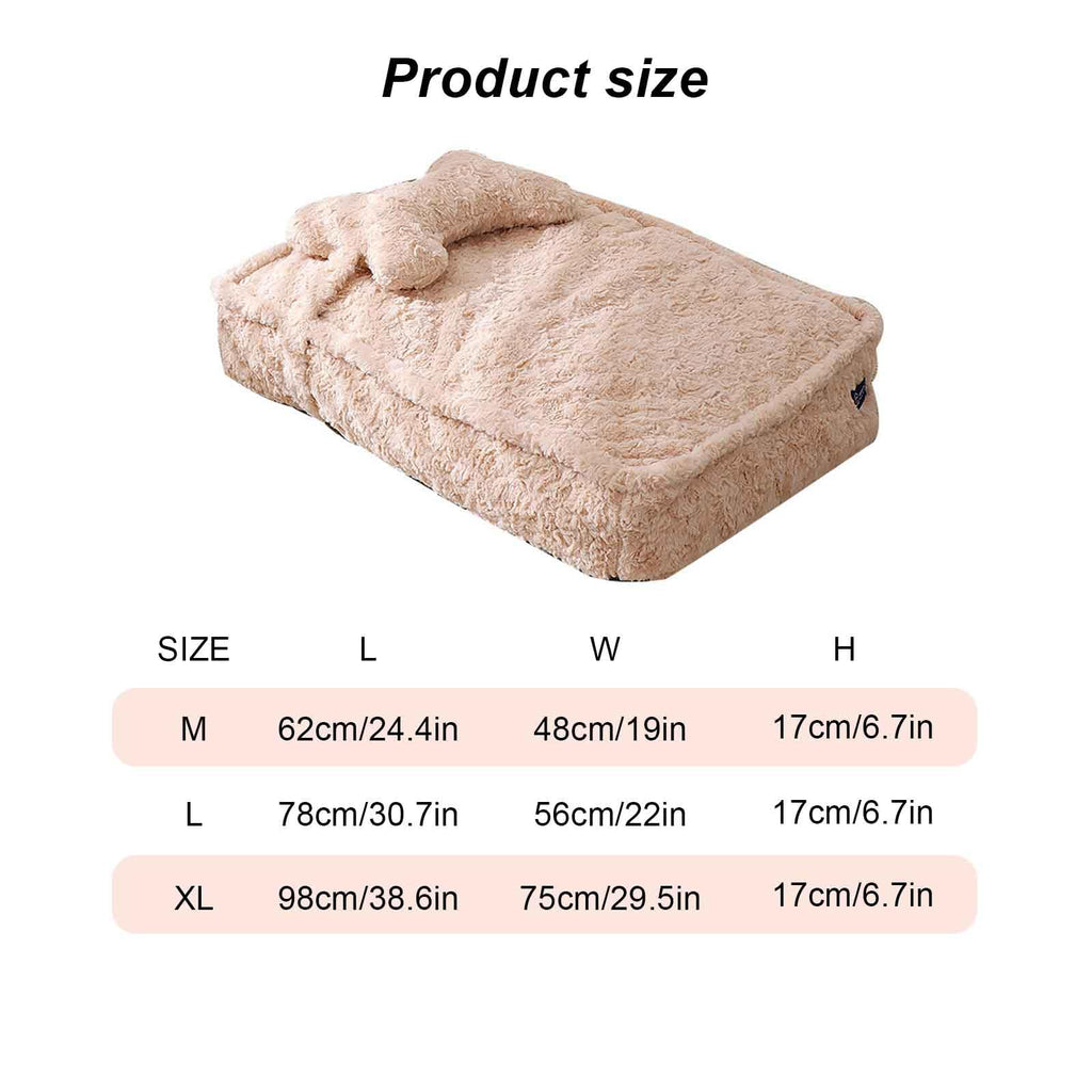 Plush Pet Bed with Washable Cover
