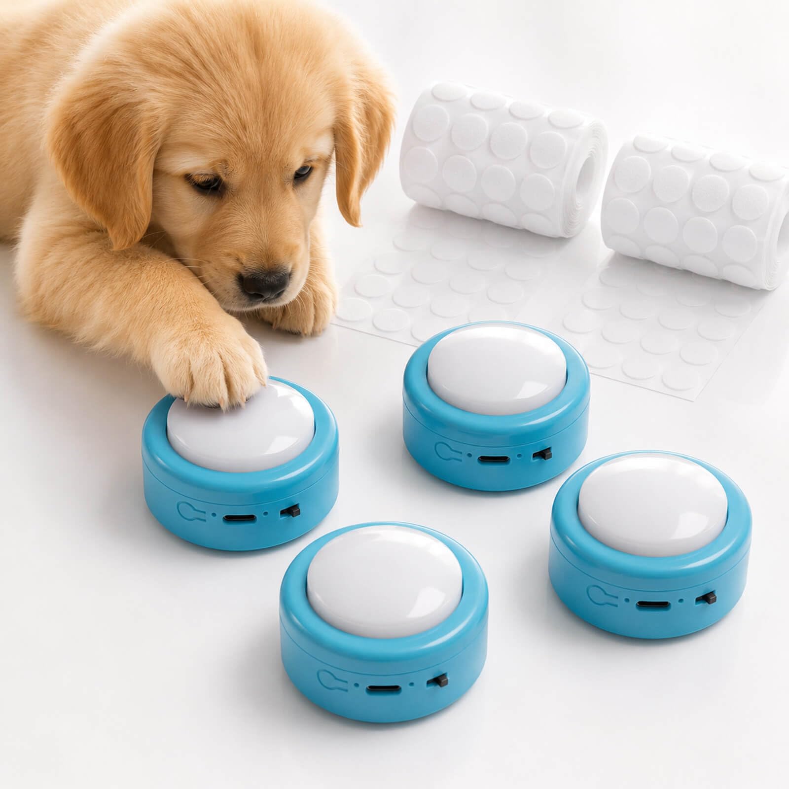 Rechargeable Pet Communication Buttons with Voice Recording