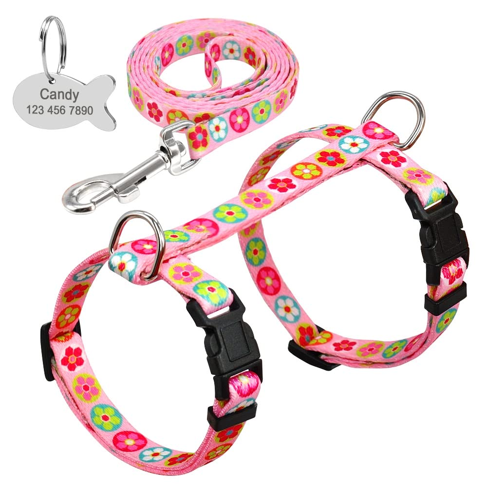Custom Printed Pet Harness and Leash Set