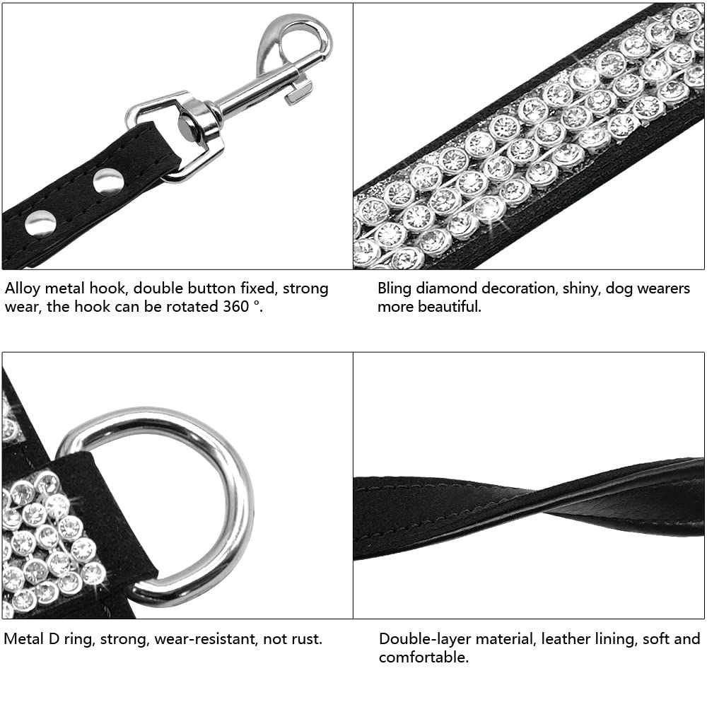 Rhinestone Dog Harness and Leash Set