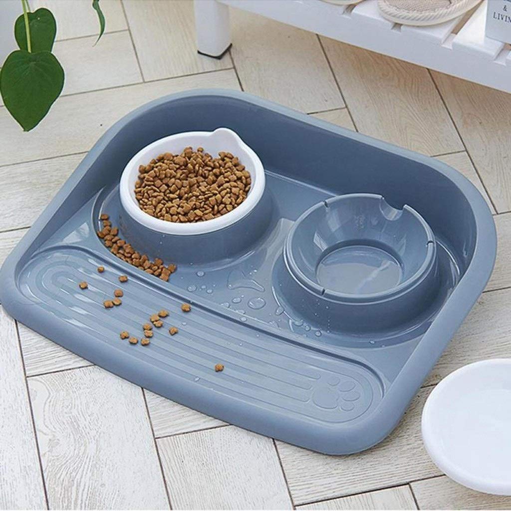 Non-Slip Pet Feeding Bowl with Tray