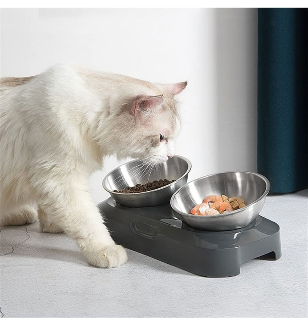 Adjustable Anti-Slip Stainless Steel Pet Bowl