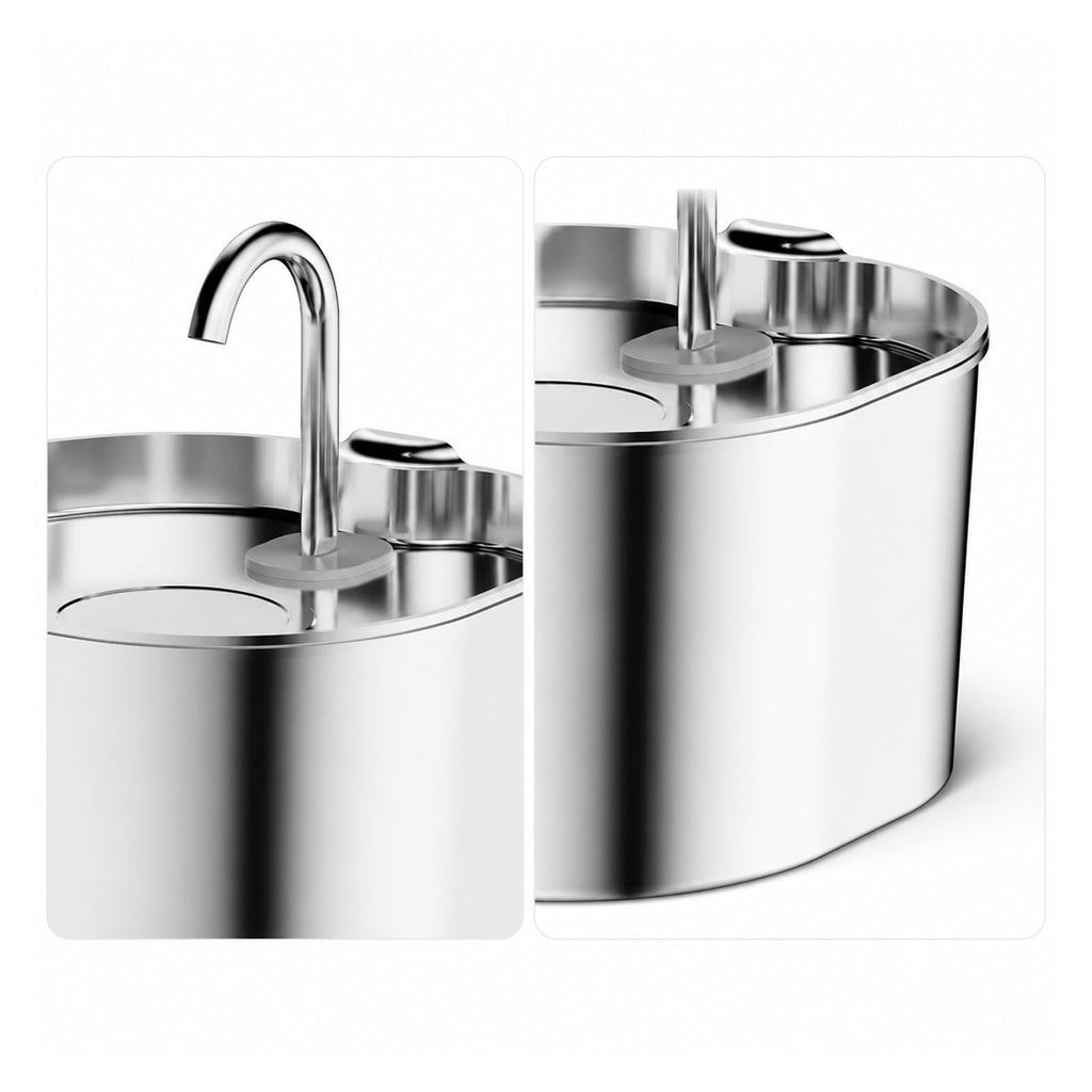 Pet Drinking Fountain, 2.2L Automatic Cat Water Fountain Stainless Steel