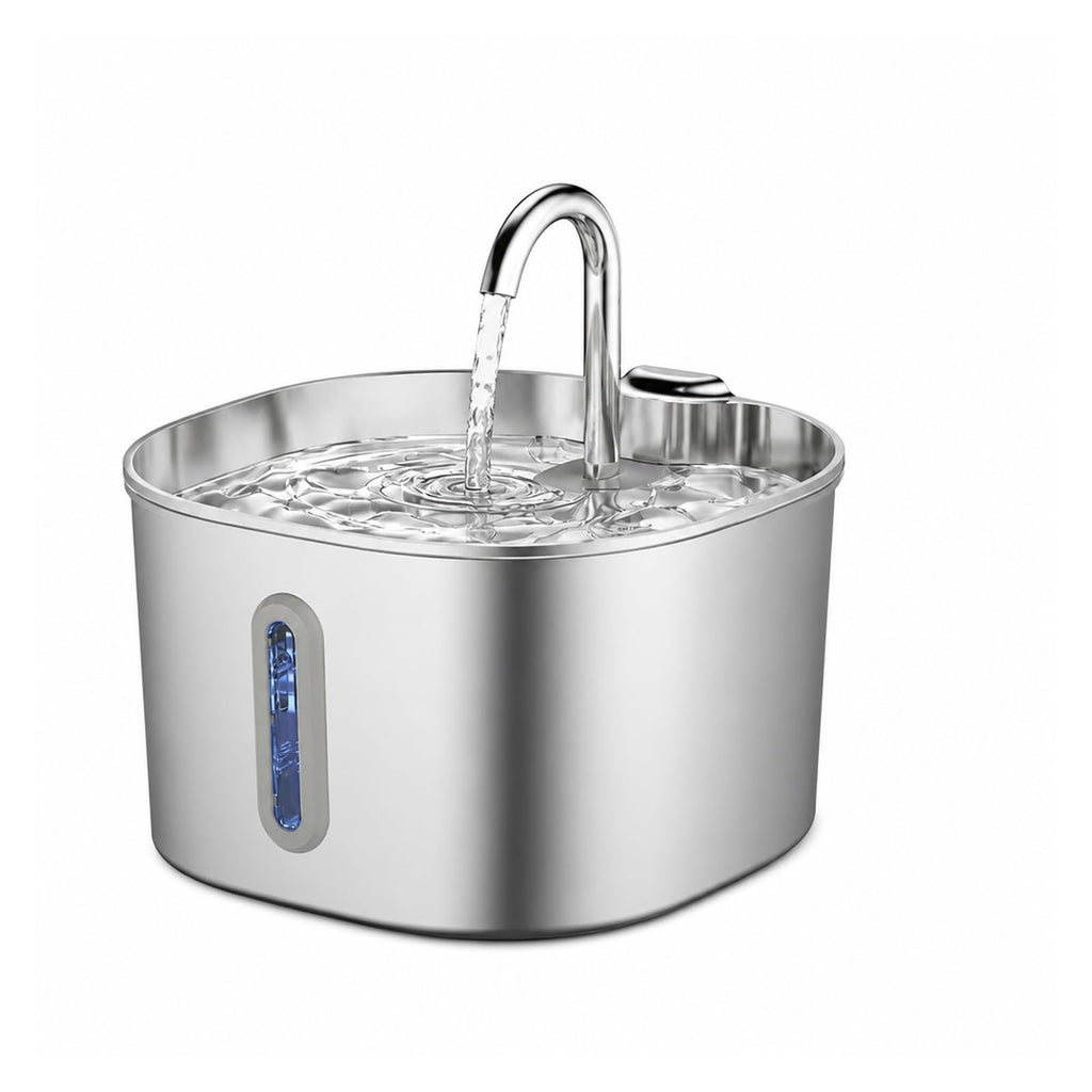 Pet Drinking Fountain, 2.2L Automatic Cat Water Fountain Stainless Steel