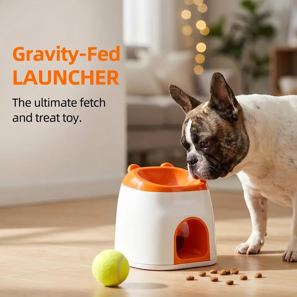 Interactive Dog Ball Launcher & Treat Dispenser