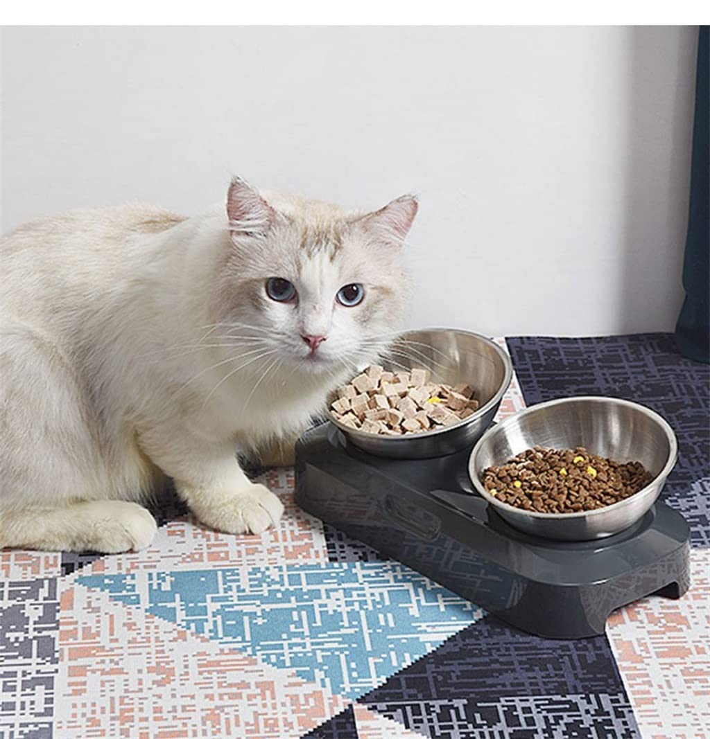 Adjustable Anti-Slip Stainless Steel Pet Bowl