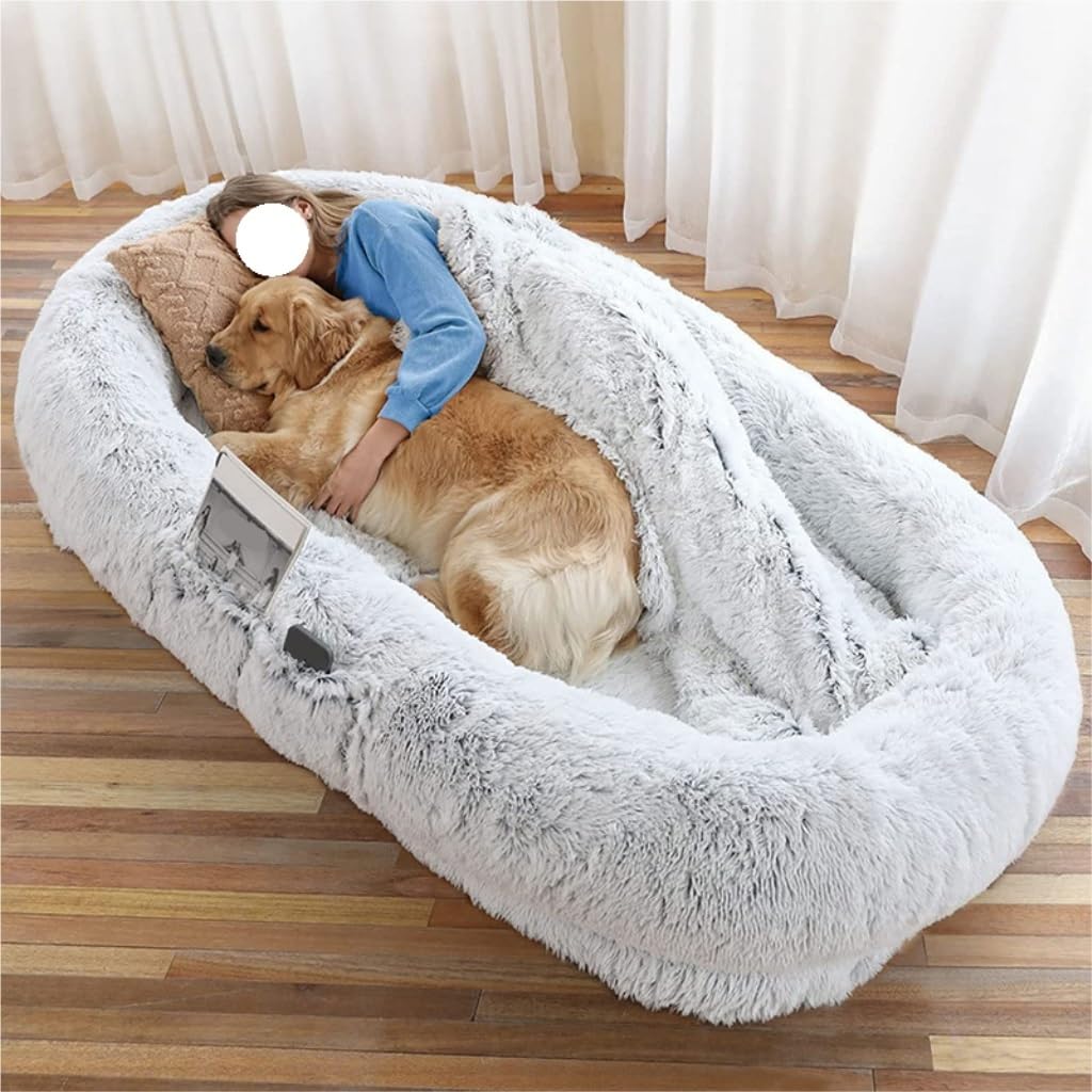 Oversized Washable Plush Pet Bed