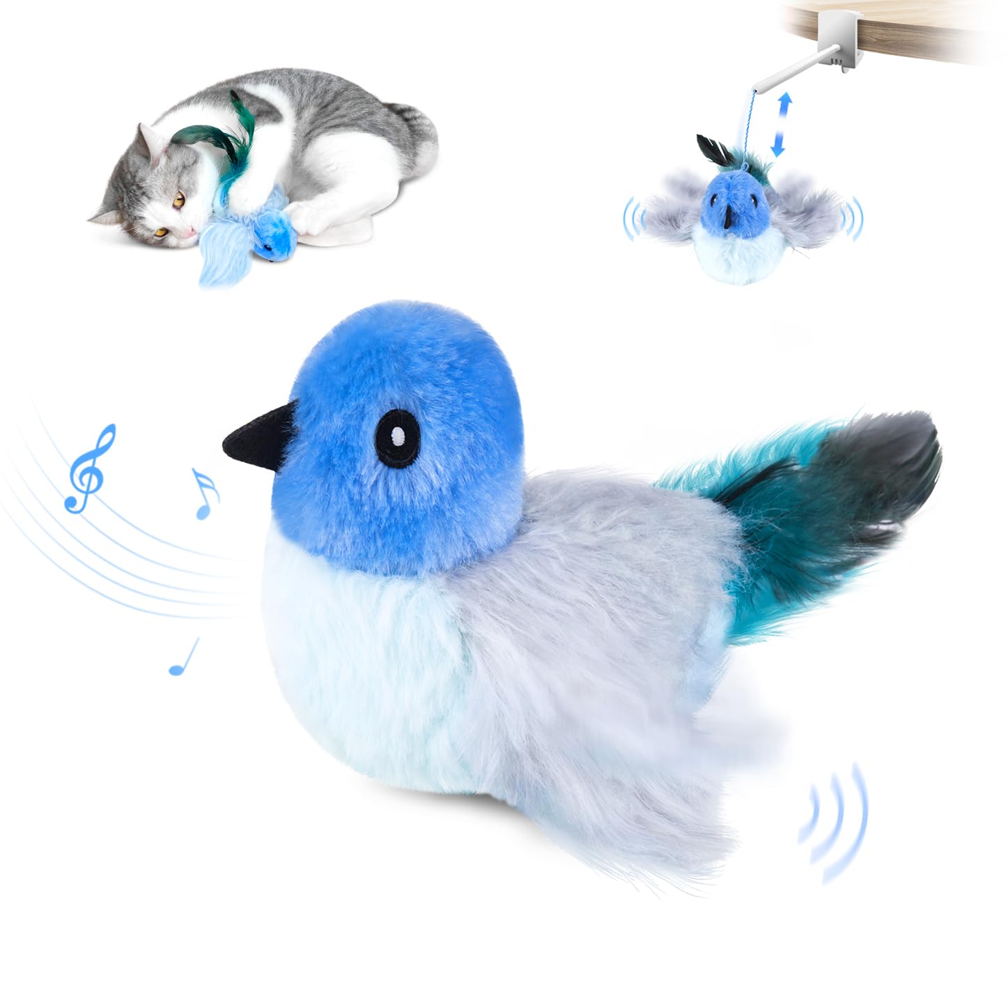 Interactive Plush Lizard Cat Toy with Catnip