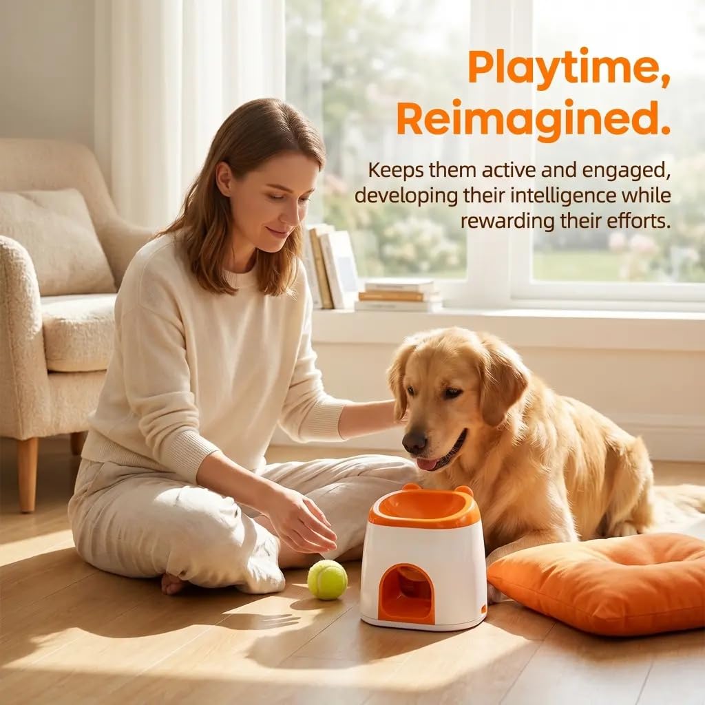 Interactive Dog Ball Launcher & Treat Dispenser
