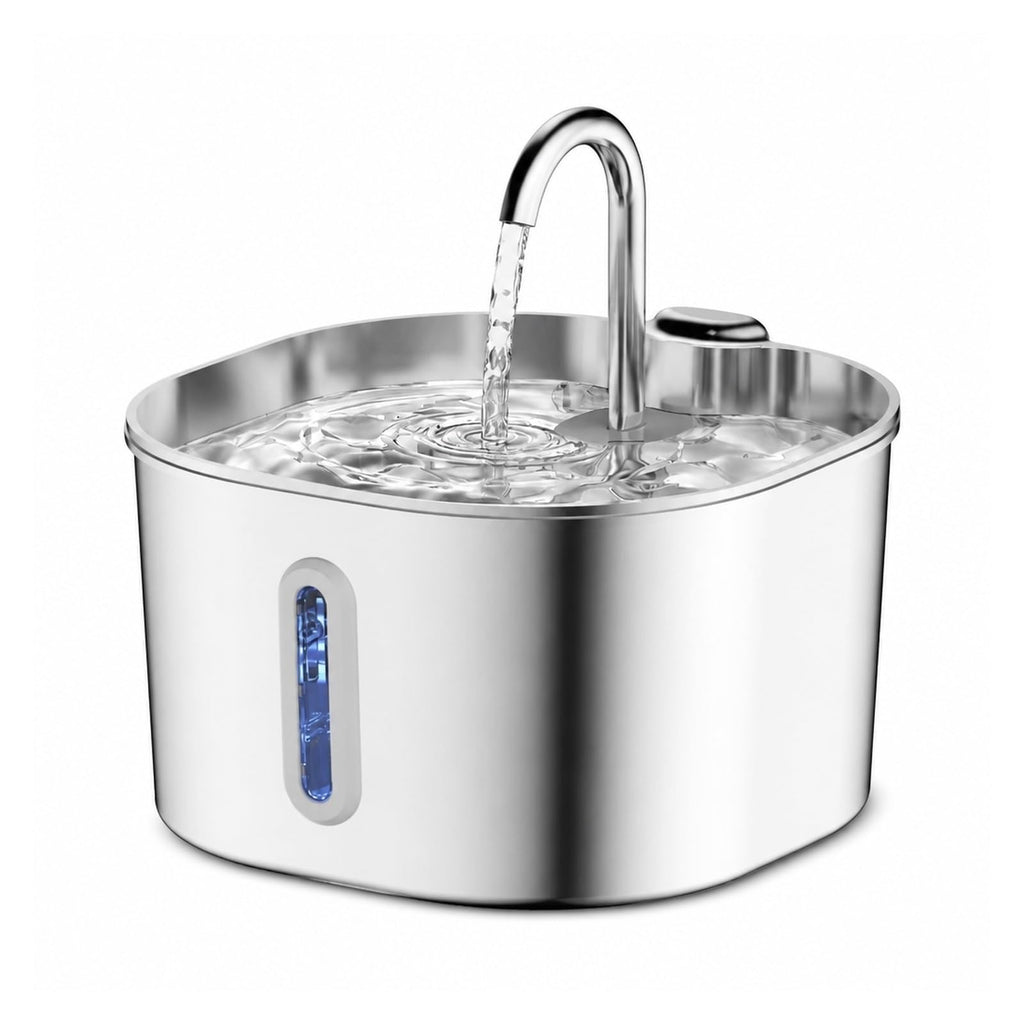 Pet Drinking Fountain, 2.2L Automatic Cat Water Fountain Stainless Steel