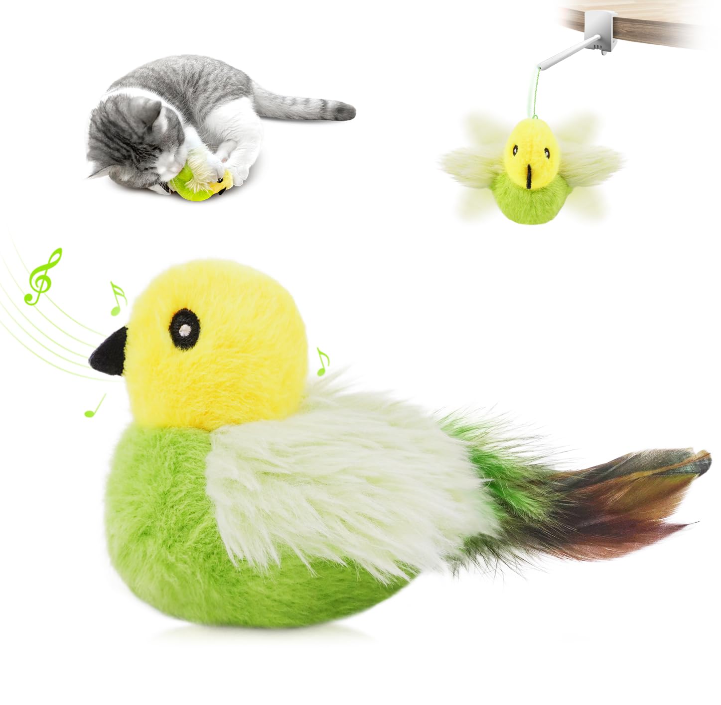 Interactive Plush Lizard Cat Toy with Catnip