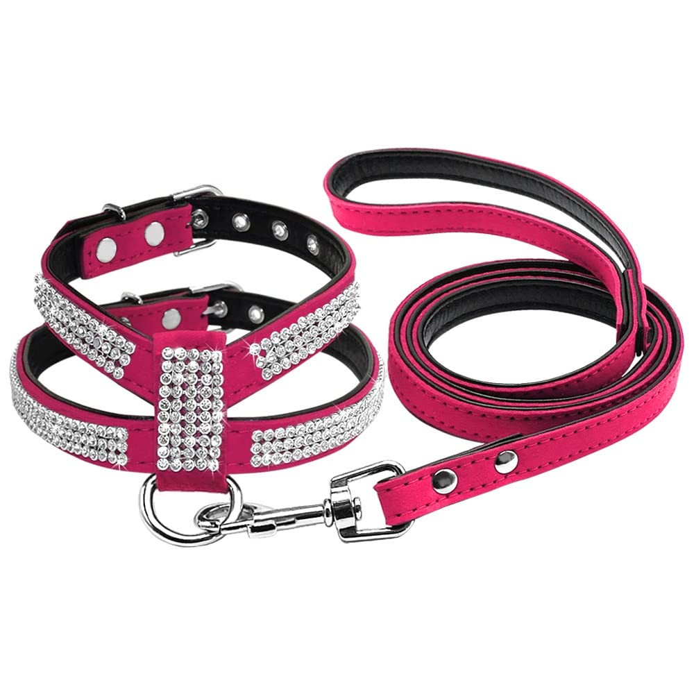 Rhinestone Dog Harness and Leash Set