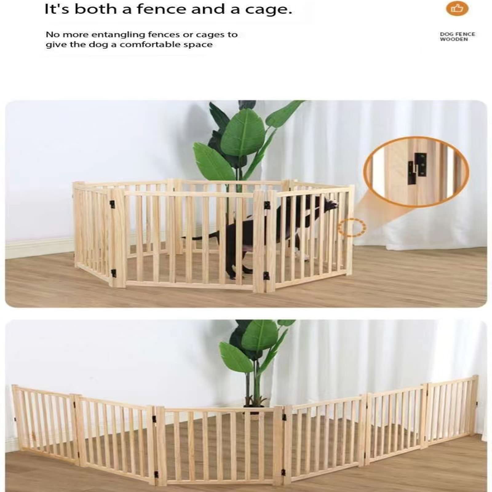 Freestanding Wooden Pet Gate