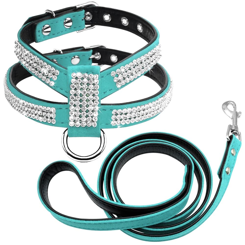 Rhinestone Dog Harness and Leash Set