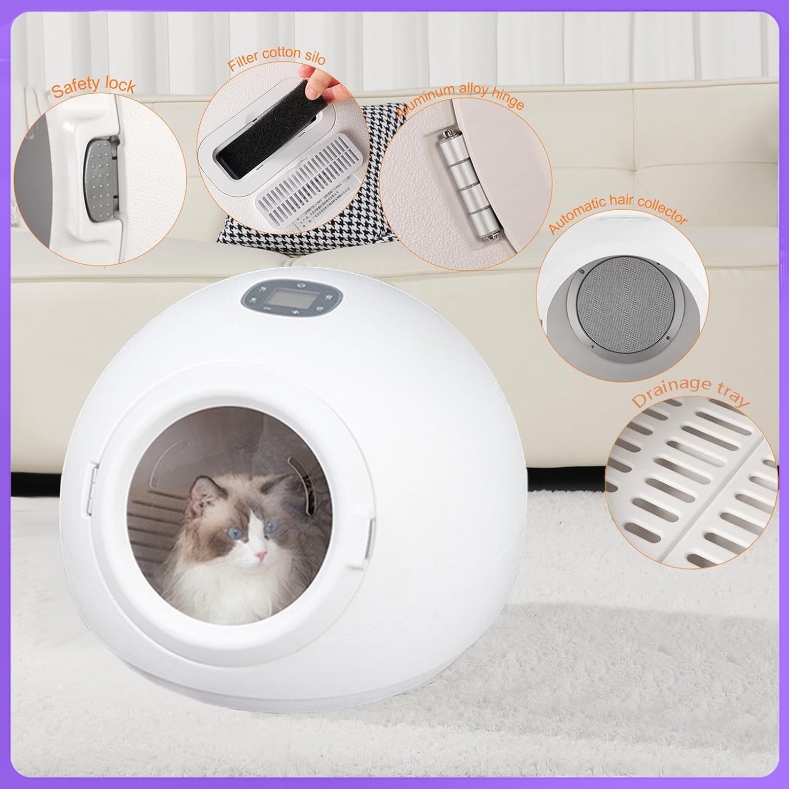 Automatic Pet Dryer Box for Cats & Small Dogs