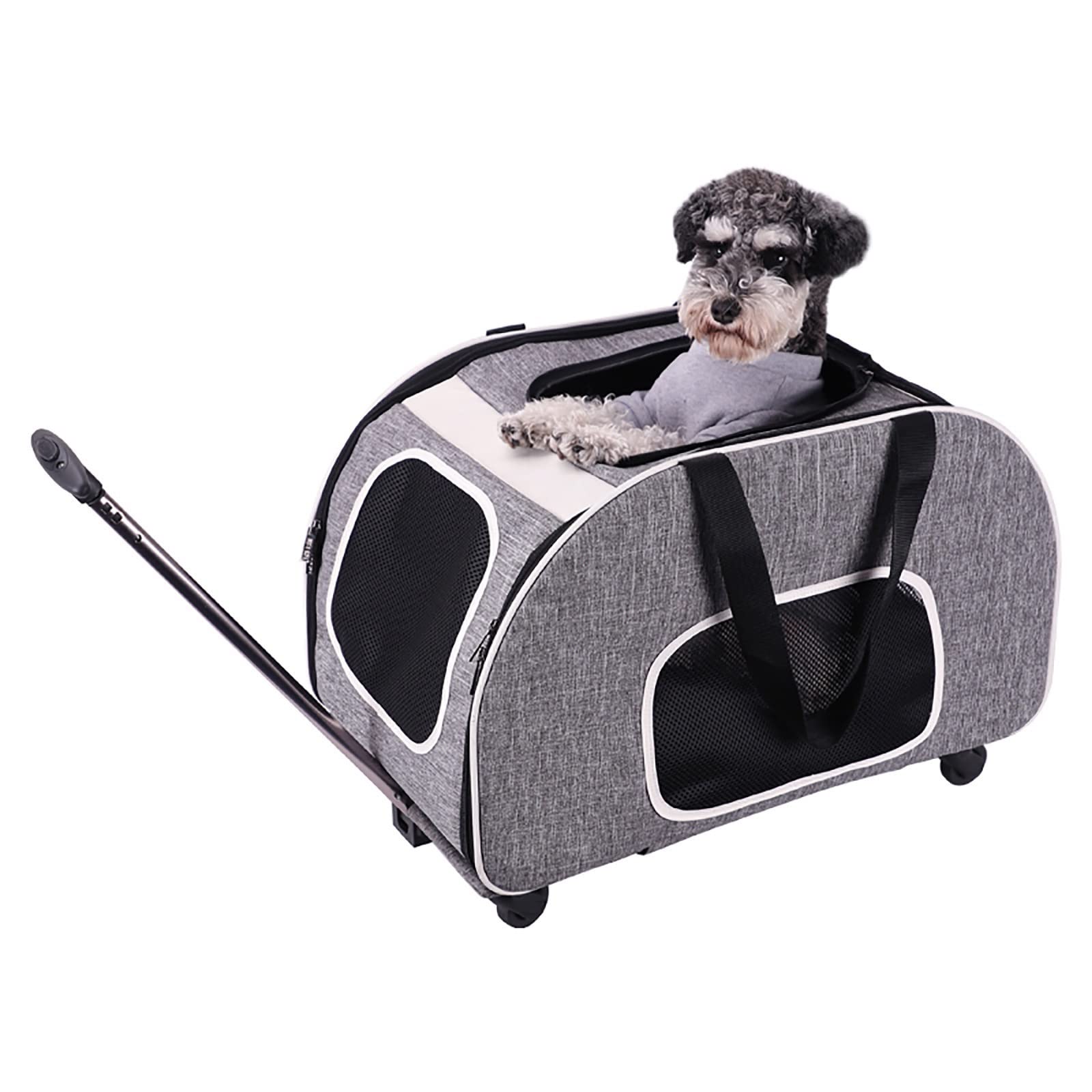 Soft-Sided Pet Carrier with Removable Wheels