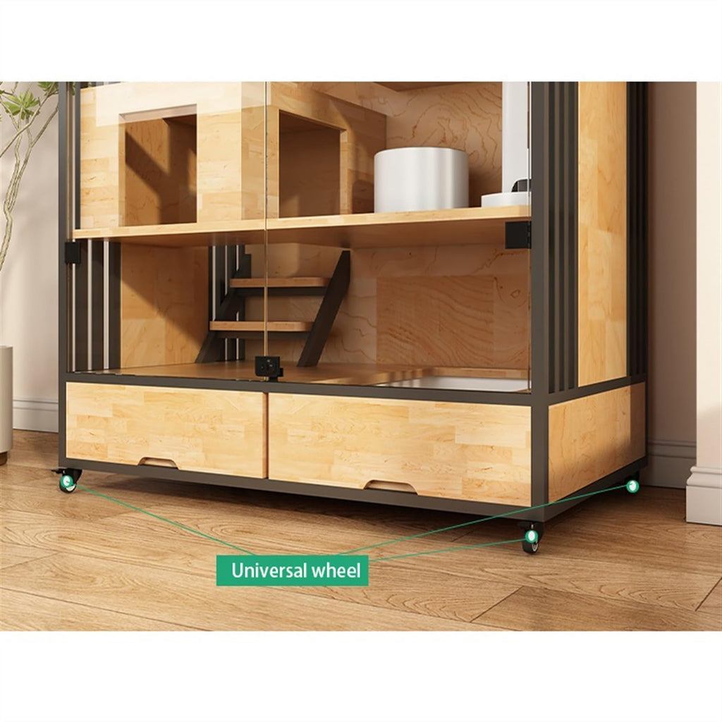 Wooden Multi-Level Cat House