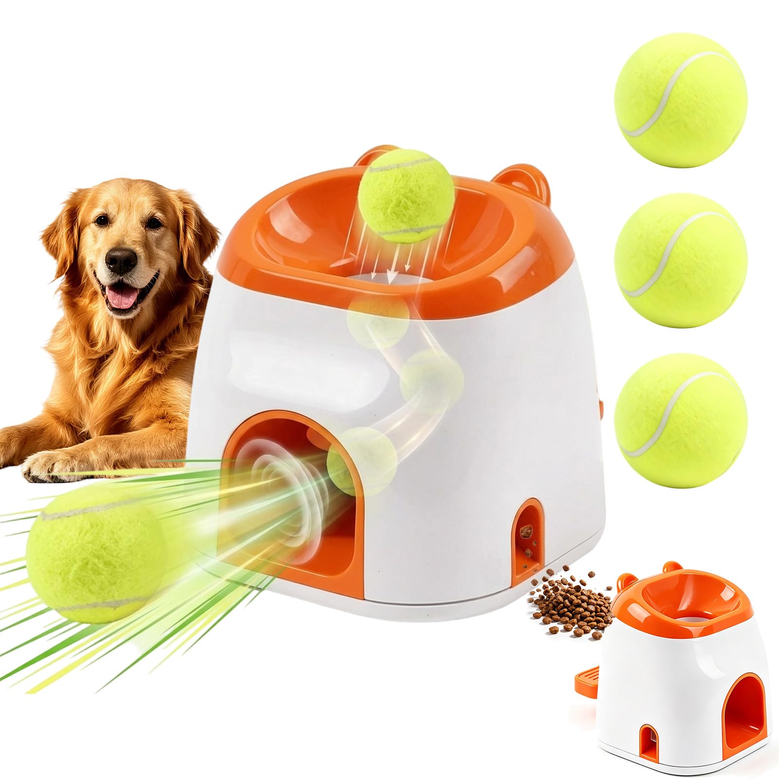 Interactive Dog Ball Launcher & Treat Dispenser