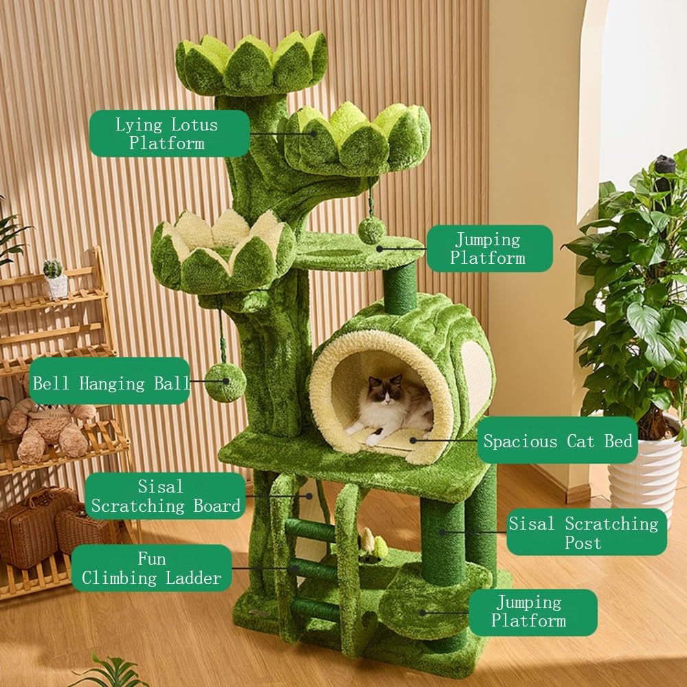 Lotus Cat Tree Climbing Tower