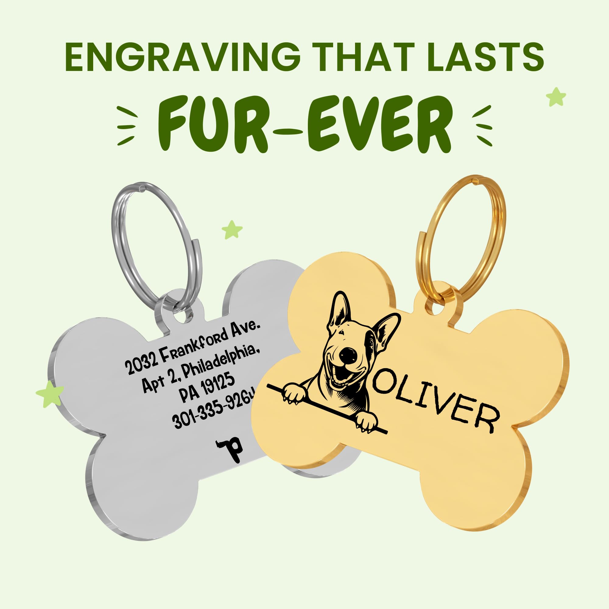Personalized Stainless Steel Dog ID Tag