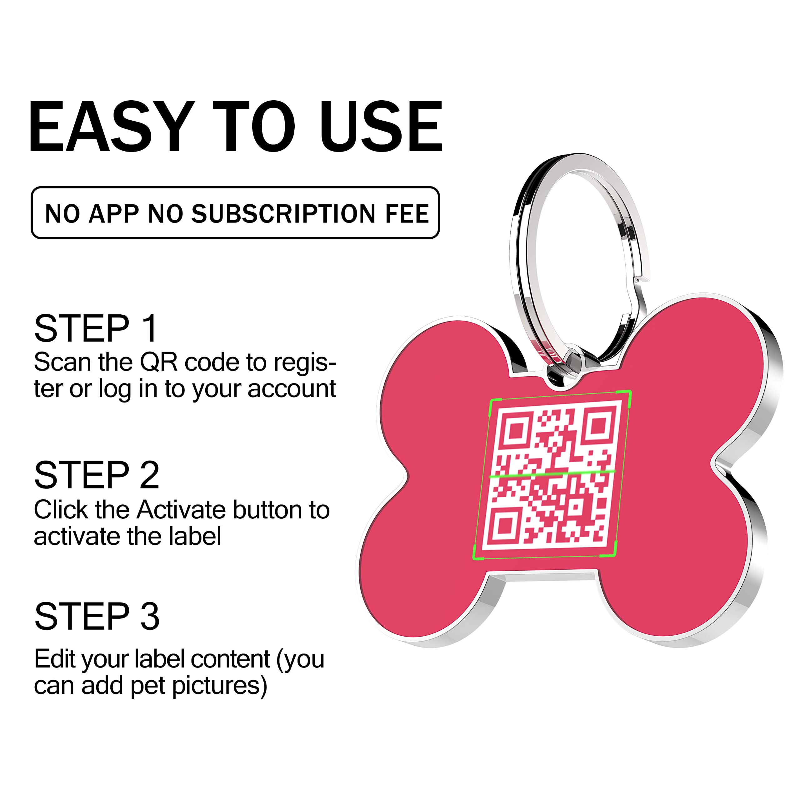 Personalized QR Code Pet ID Tag