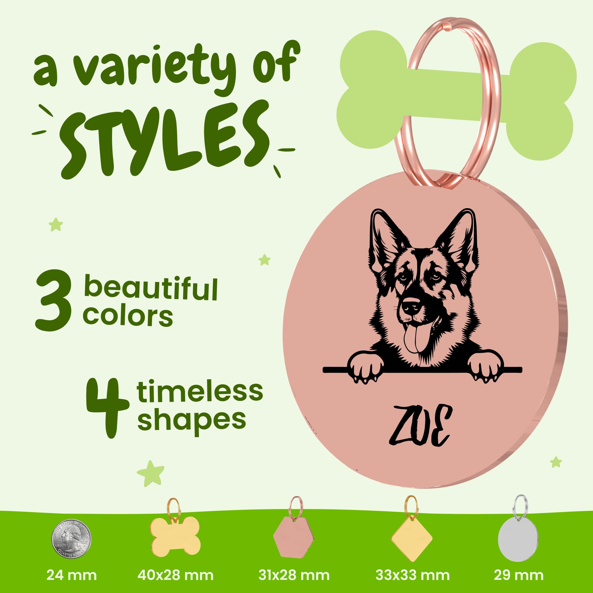 Personalized Stainless Steel Dog ID Tag
