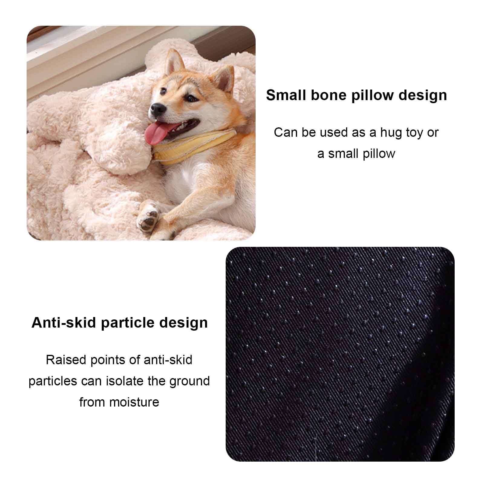 Plush Pet Bed with Washable Cover