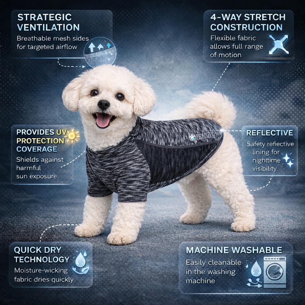 Quick-Dry Reflective Performance Dog T-Shirt