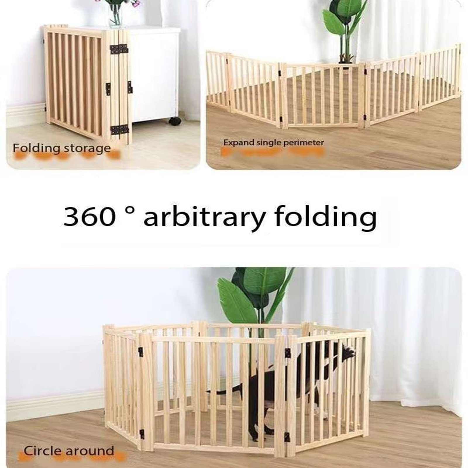 Freestanding Wooden Pet Gate