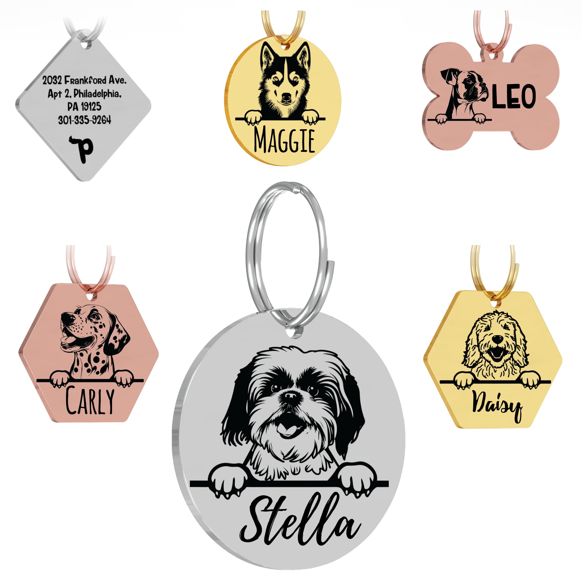 Personalized Stainless Steel Dog ID Tag