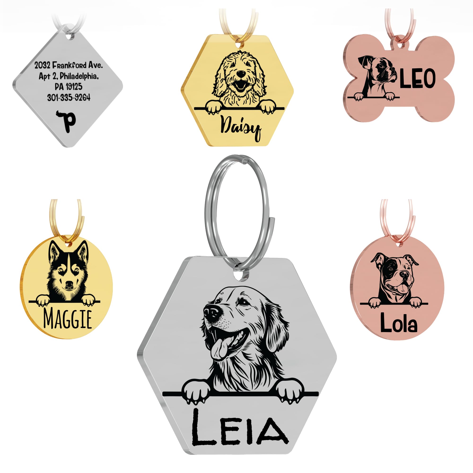 Personalized Stainless Steel Dog ID Tag