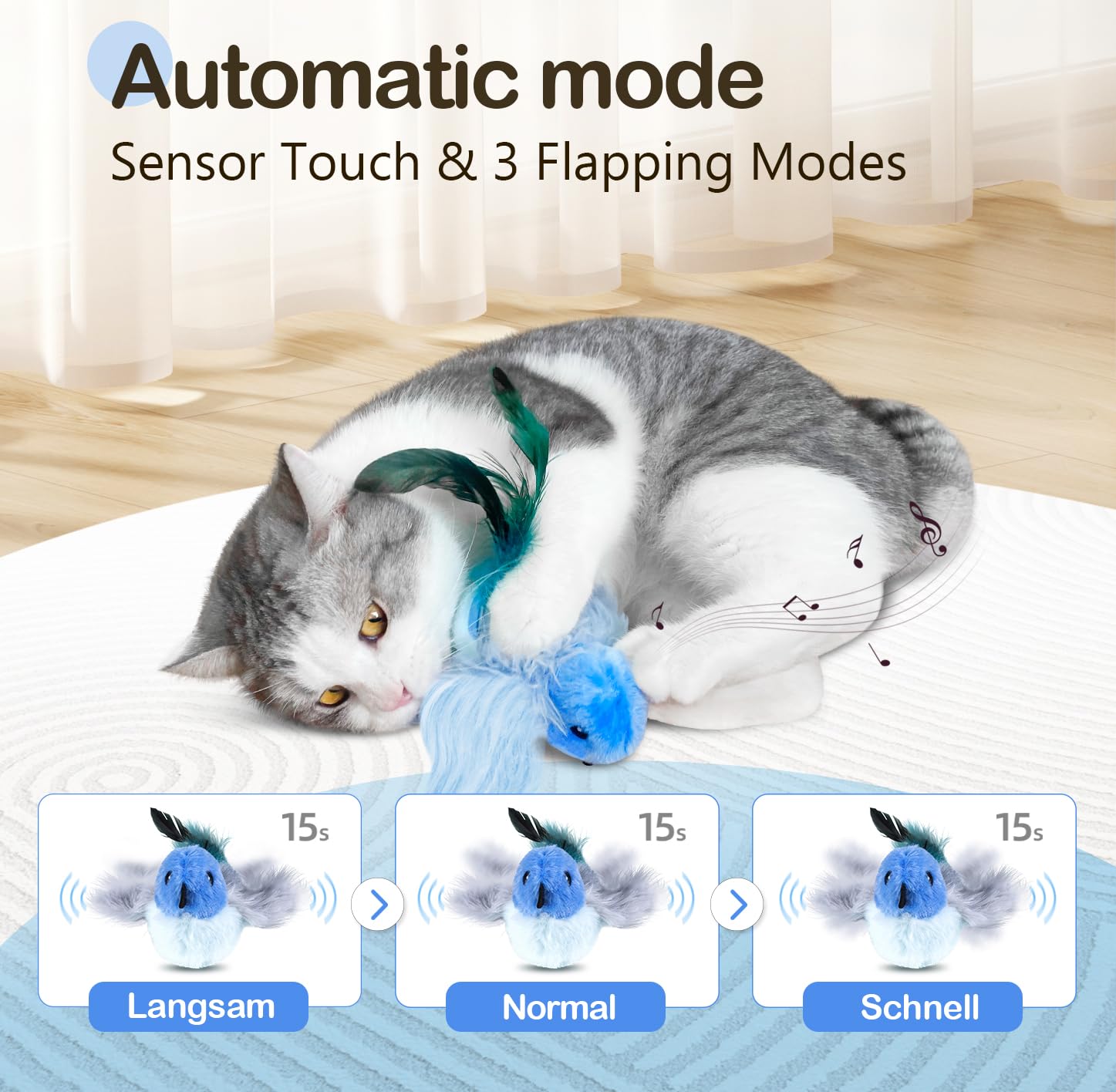 Interactive Plush Lizard Cat Toy with Catnip