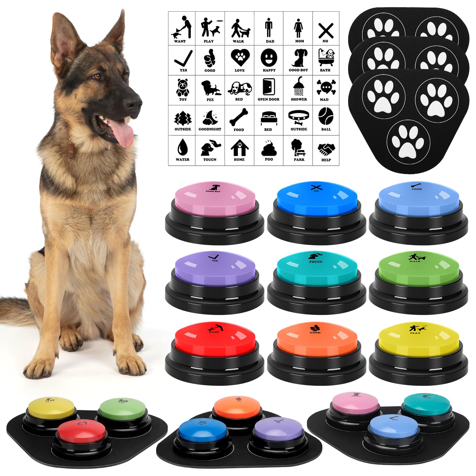 Dog Communication Buttons with Voice Recording