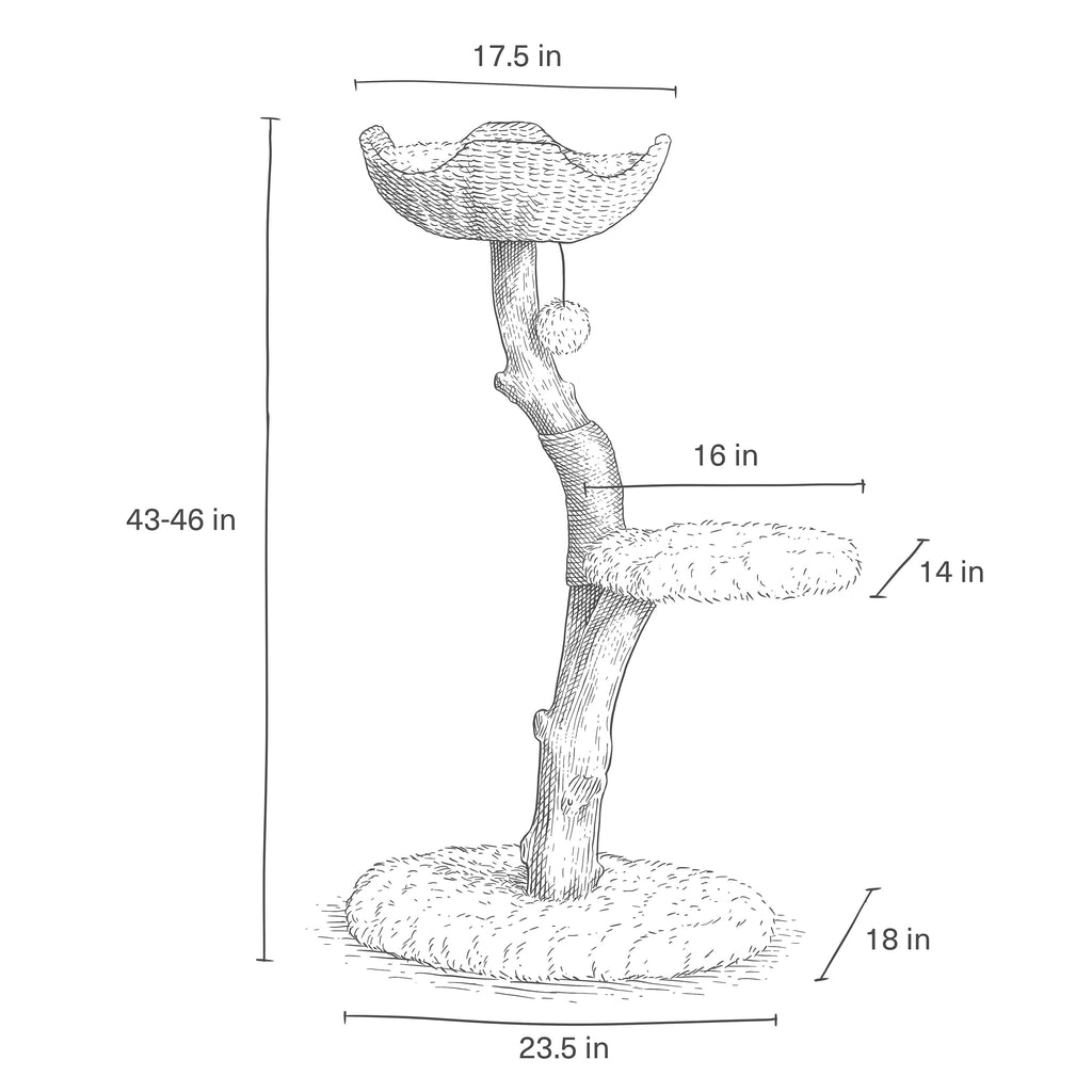 Modern Wooden Cat Tree Tower