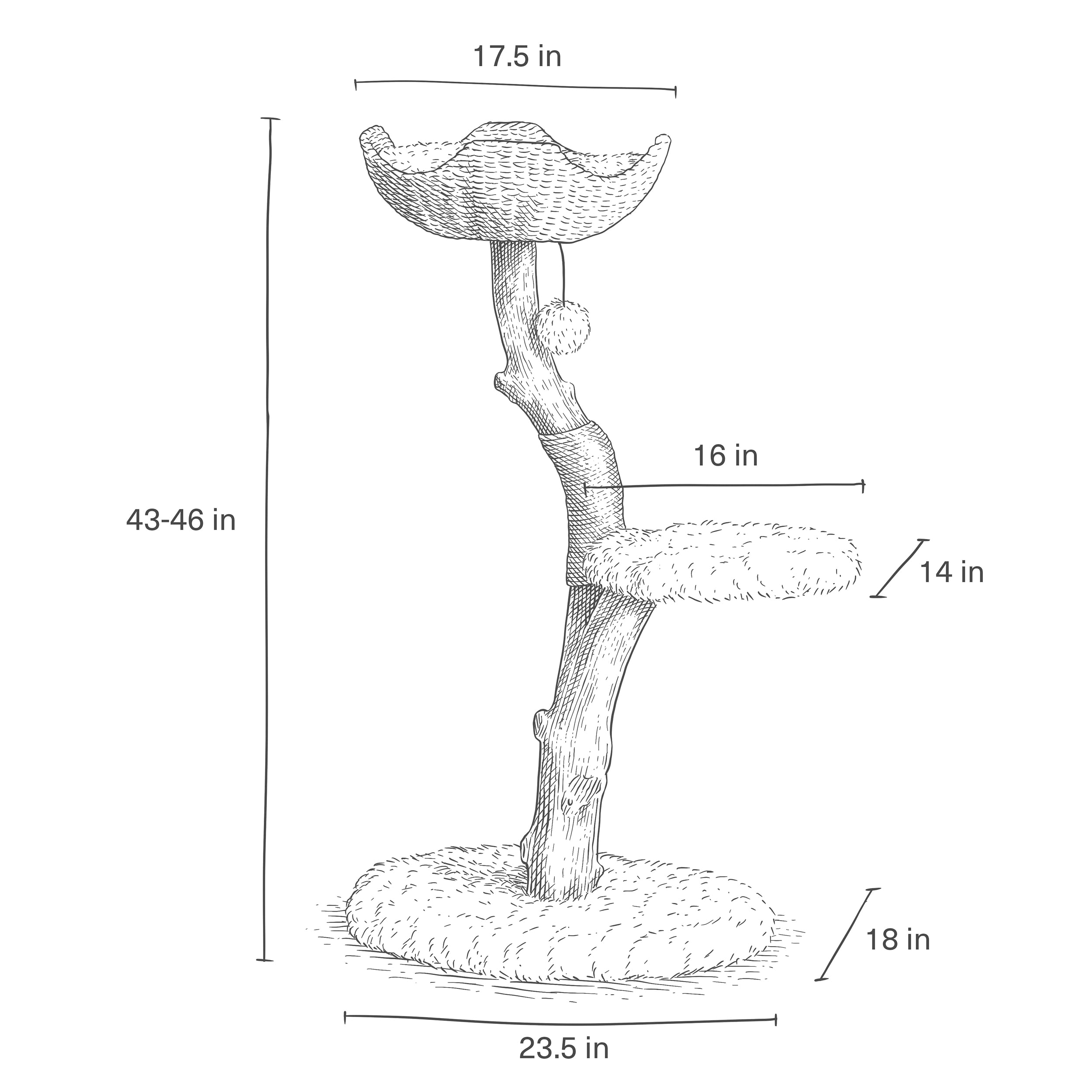 Modern Wooden Cat Tree Tower