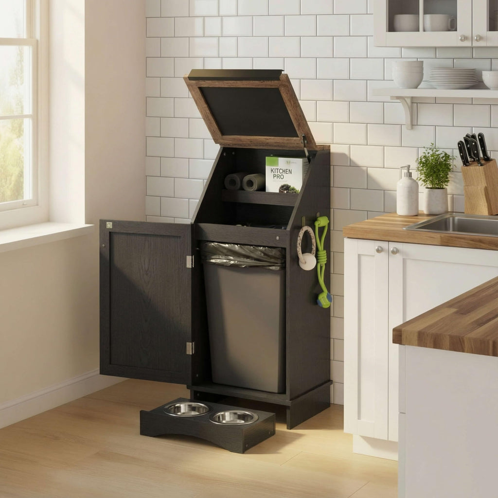 Dog Feeding Station with Storage