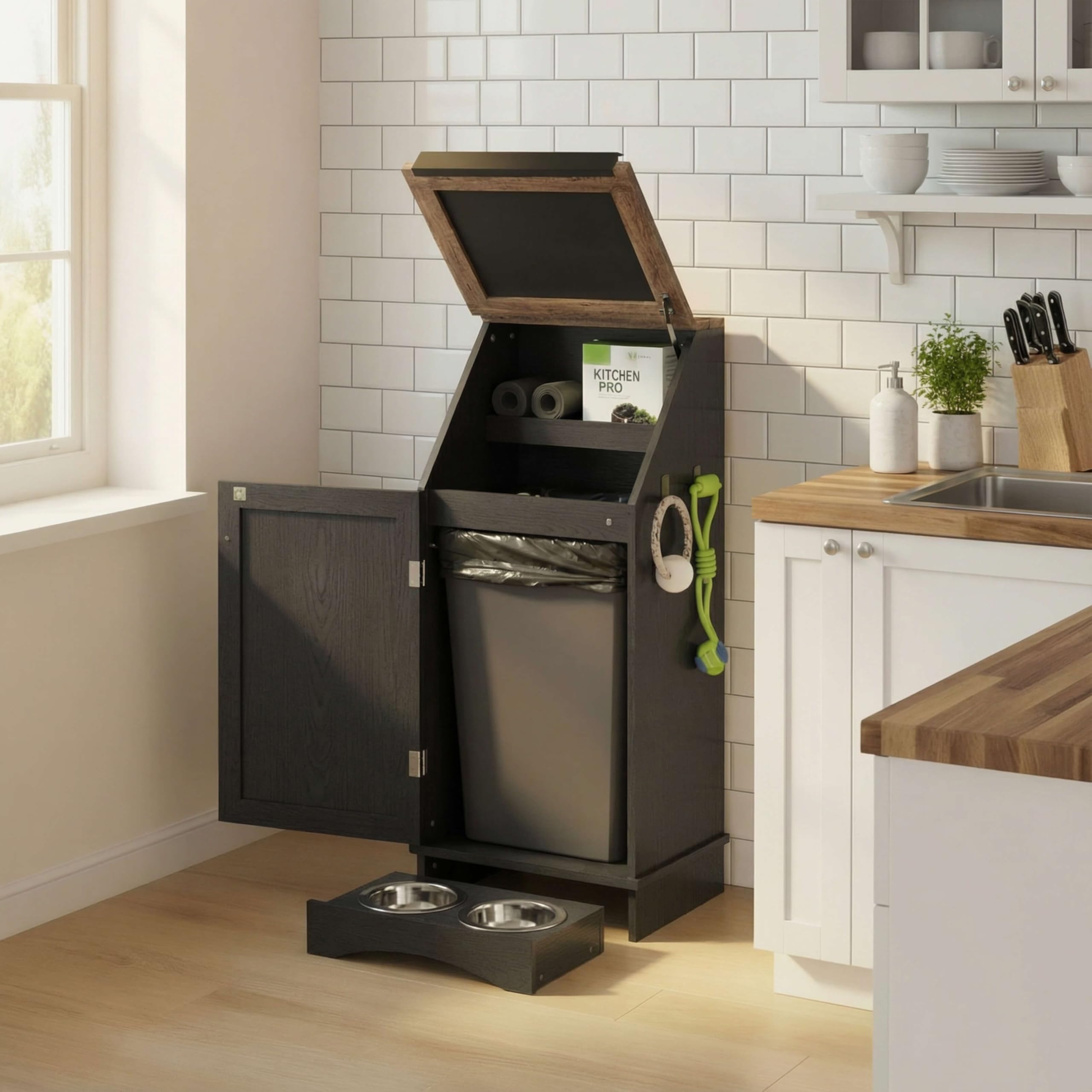 Dog Feeding Station with Storage