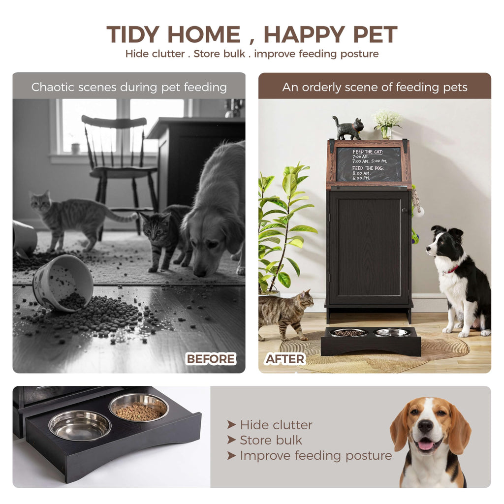 Dog Feeding Station with Storage