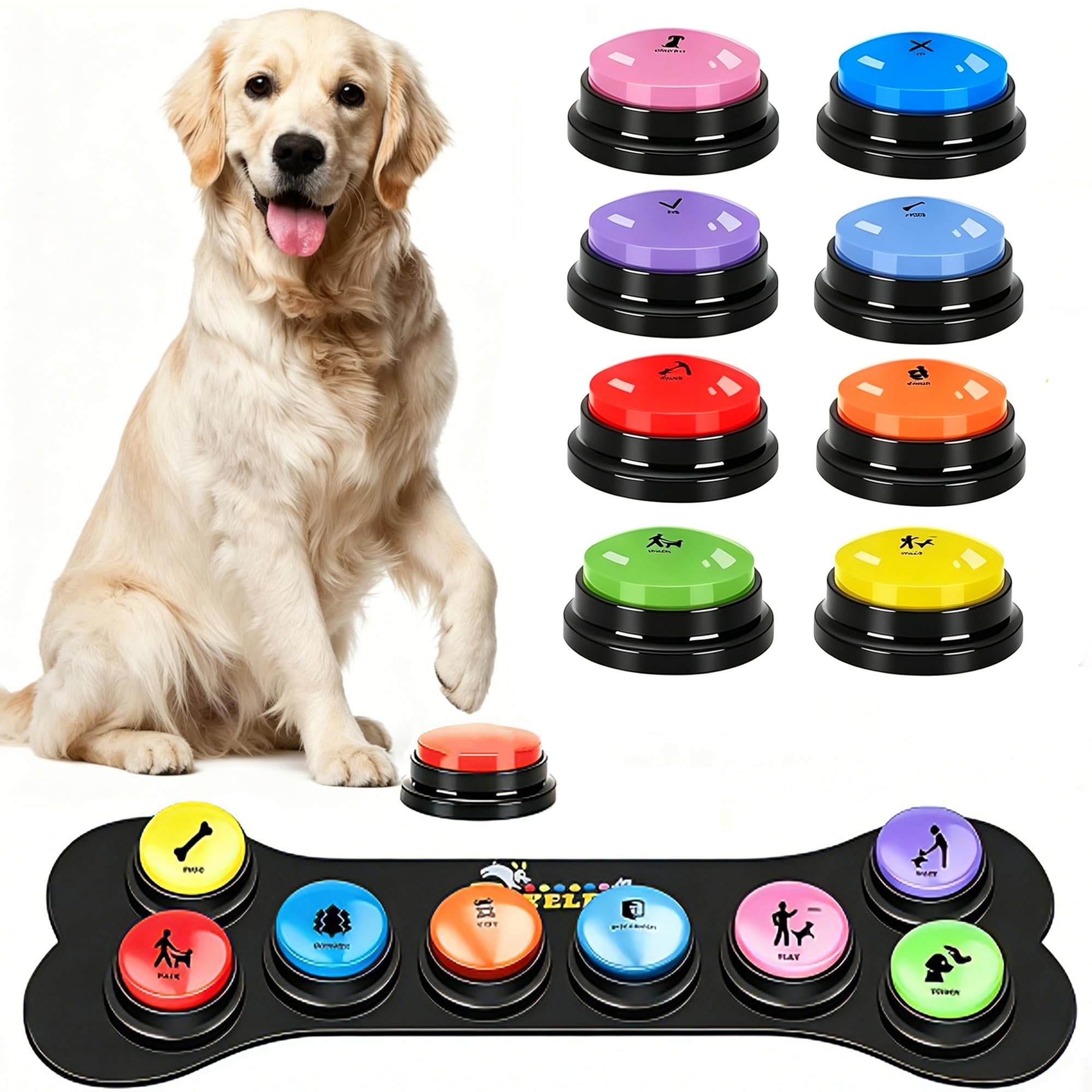 Dog Communication Buttons with Voice Recording