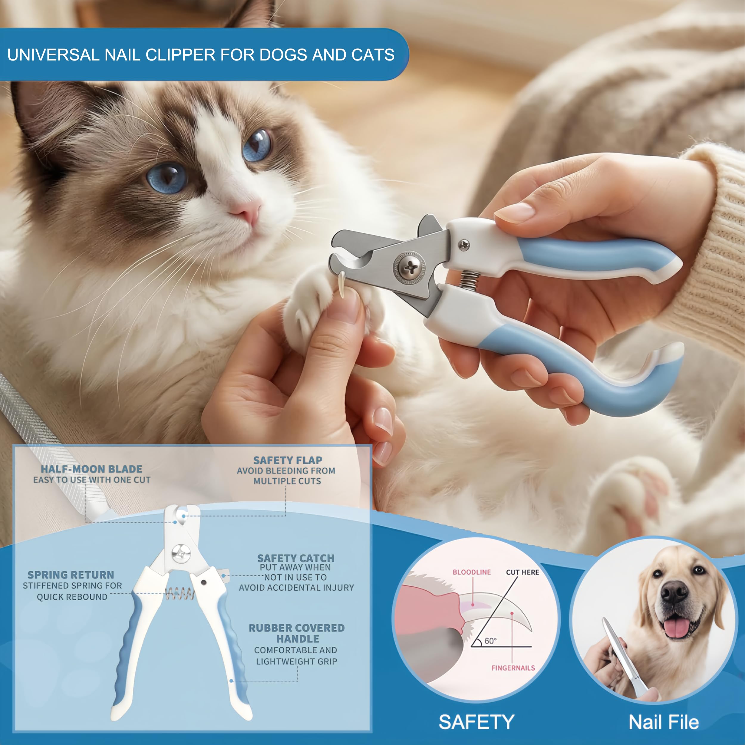 Pet Grooming Kit for Dogs & Cats
