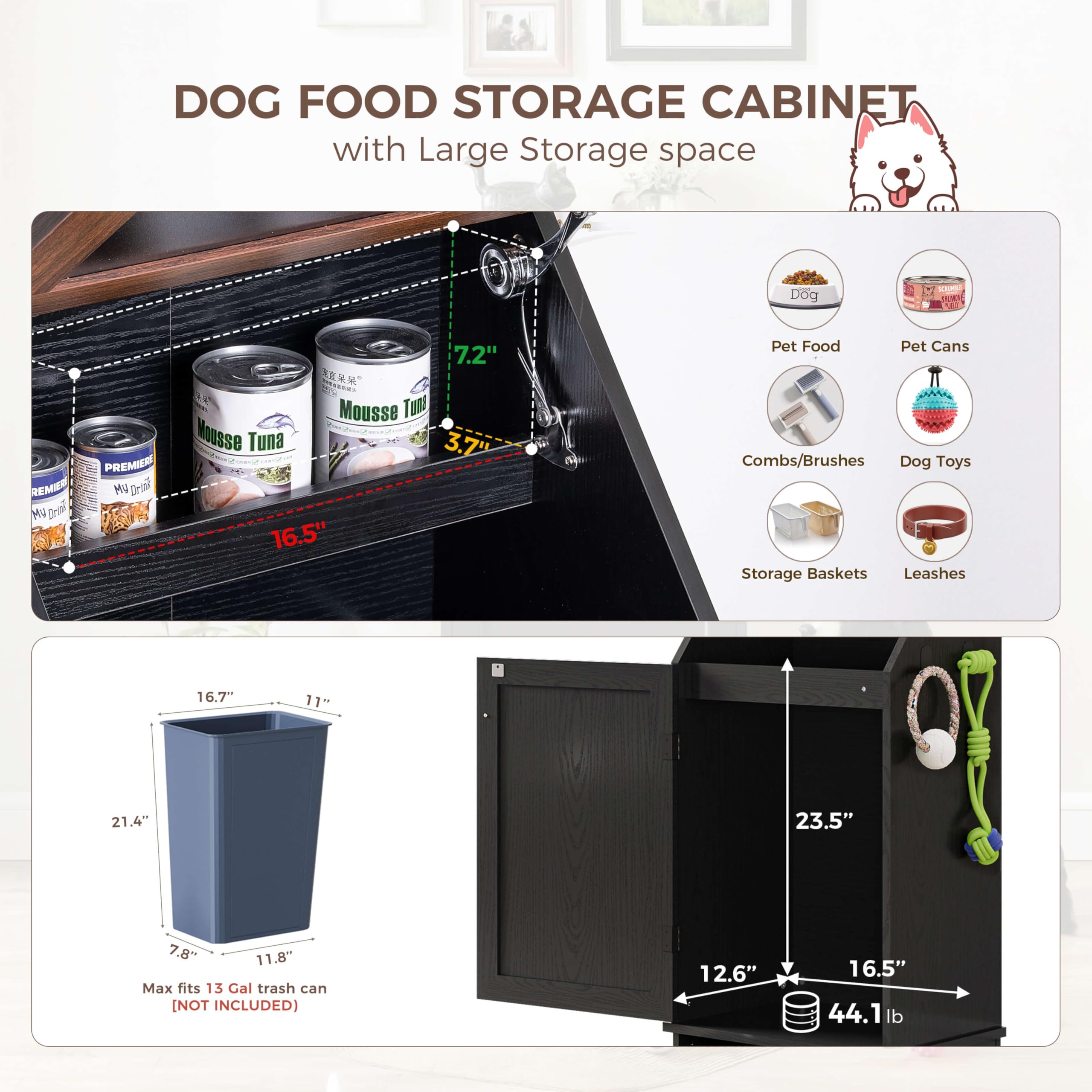 Dog Feeding Station with Storage